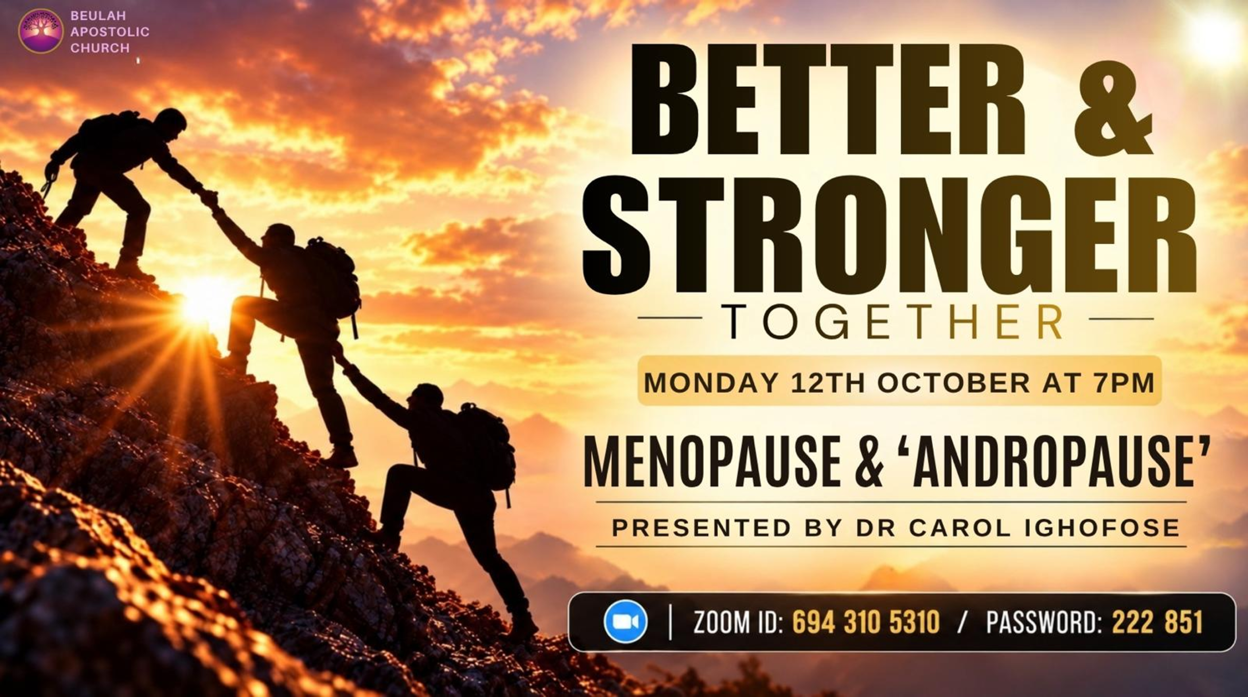 Flyer - BAC, Family Month - Menopause & Andropause 2026